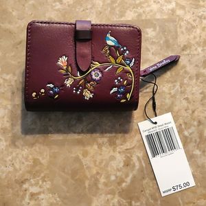 Vera Bradley Plum Carryall RFID Small Wallet